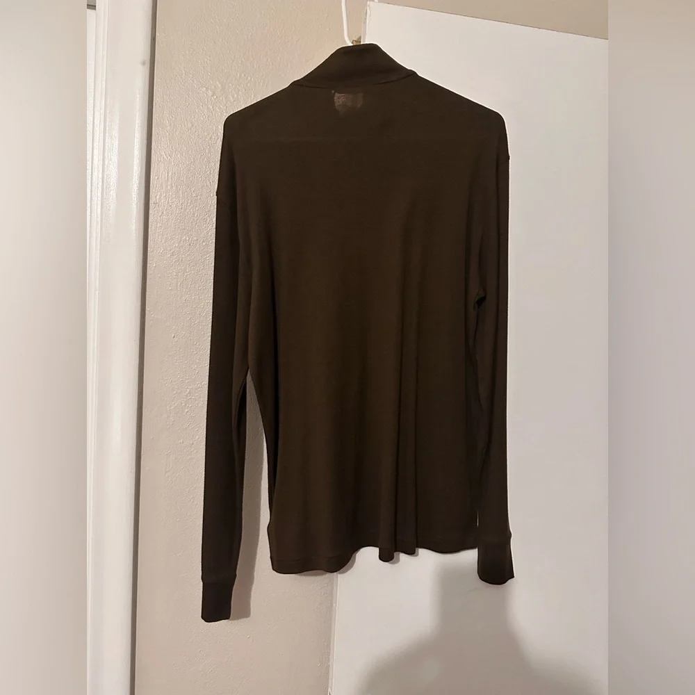 Ralph Lauren Purple Label Dark Brown Zip-Up Sweater